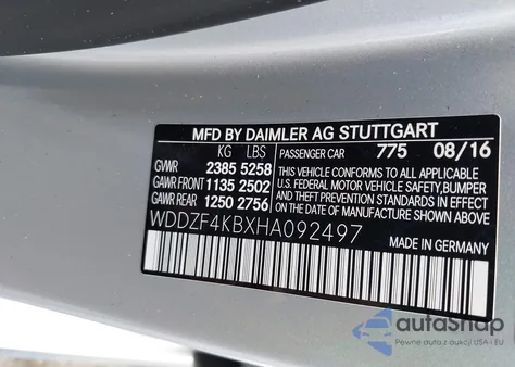 2017 Mercedes-Benz E 300 4Matic from USA, damaged, VIN WDDZF4KBXHA092497